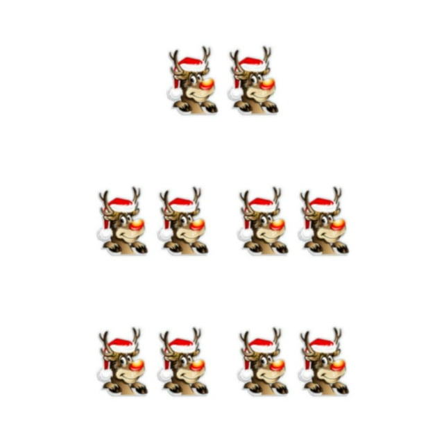 Destyer 2piece Stable Fixed Reflective Magnets For Car No Damage And Easy To Apply Christmas Decorations Deer 5Set
