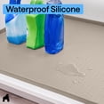 thumbnail image 4 of GORILLA GRIP Waterproof Silicone Under Sink Mat with Lip for Kitchen and Bathroom, 34 x 22 in, Beige, 4 of 9