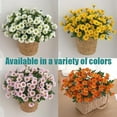 thumbnail image 6 of Funsdecor Artificial Mums(1set 5 Bunchs), Lifelike Outdoor Sunset Mums Flowers - UV Resistant, Waterproof, Windproof, Outdoor Decor for Outside Home Indoor Planter (Orange-5 Bundles), 6 of 8