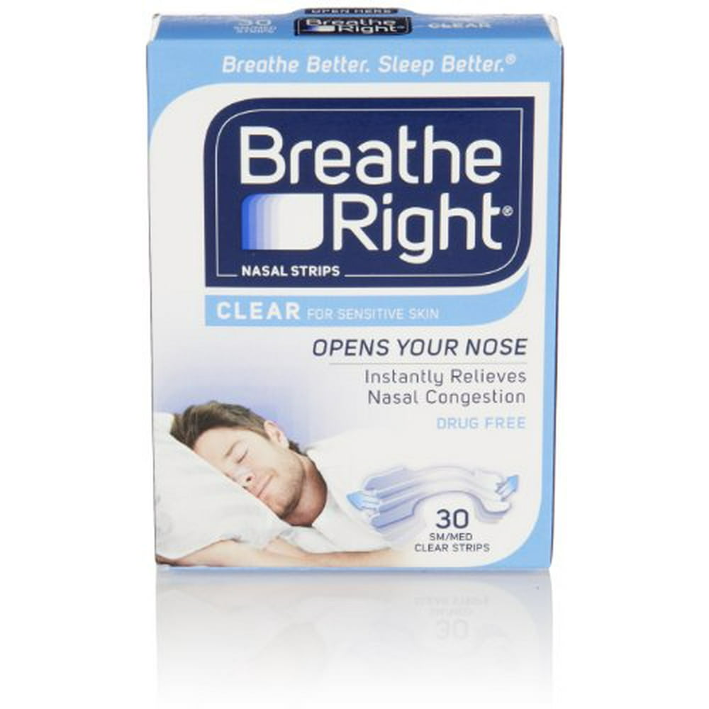 Breathe Right Nasal Strips, Small/Medium, Clear, 30 Each