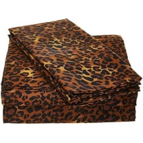 24-INCH EXTRA DEEP POCKETS - 700-Thread-Count 100% Organic - King Size Organic Cotton Sheet Set- Leopard Print