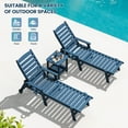 thumbnail image 2 of SERWALL Adirondack Outdoor Side Table, All Weather Use Double Layer Patio Side Table, HIPS Rectangular End Table- Blue, 2 of 9