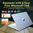 thumbnail image 6 of HP Stream 14" HD Laptop, Intel Processor N150, 8GB RAM, 288GB Storage(128GB SSD+160GB Docking Station Set), Intel Graphics, 1 Year Office 365, Copilot, Fast Charge, Wi-Fi 6, Win 11 S, Blue, 6 of 9