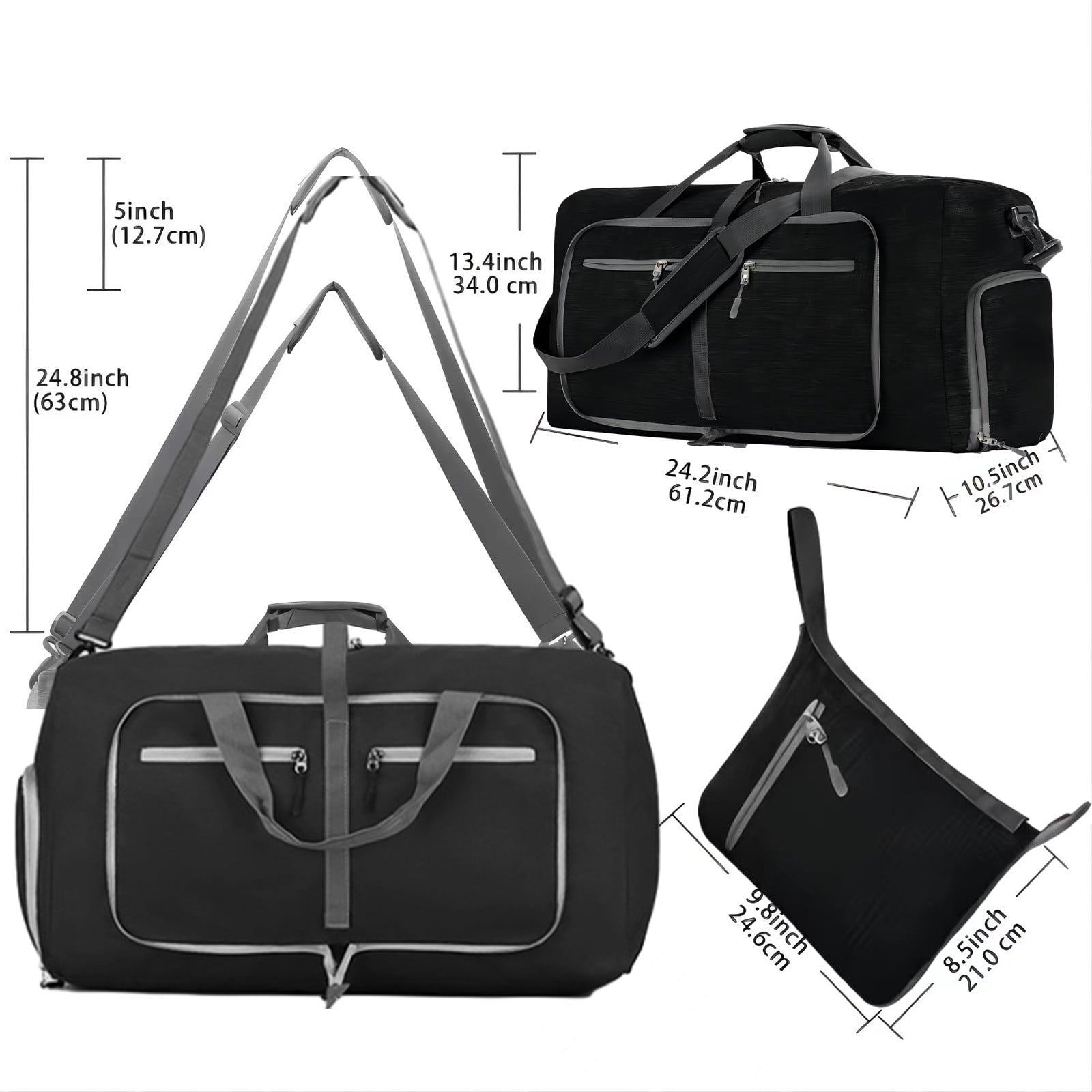 Storage Travel Luggage Bag For Men Foldable Travel Luggage Bag With Shoe Compartment Travel Bag For Men And Women
