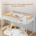thumbnail image 6 of Zimtown Set of 2 Junior Metal Twin Loft Bed, White, 6 of 11