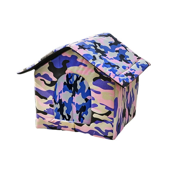 Insulated Outdoor Cat Shelter for Winter - Waterproof Feral Cat House with Thermal Warmth, Weatherproof Stray Pet Shelter with Foldable Design and Easy Clean Interior