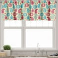 thumbnail image 3 of Ambesonne Paisley Valance & Curtain, Traditional Leafy Motifs, 55"x45", Turquoise Pink Cream, 3 of 6