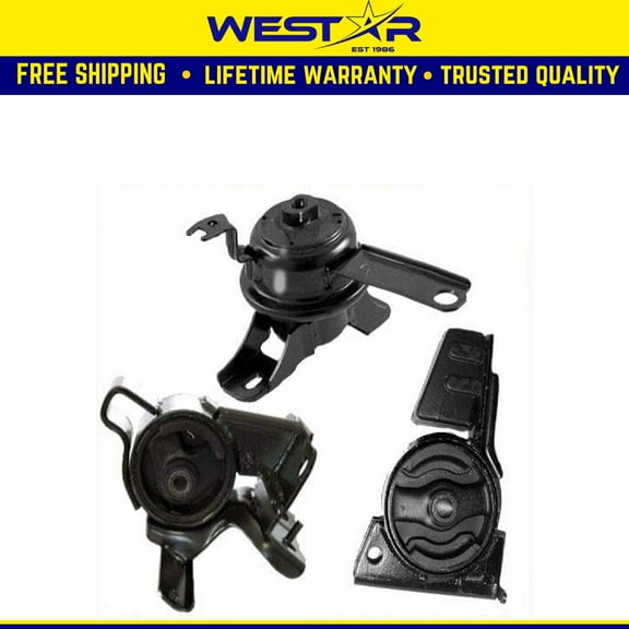 Fits 1998-2002 Toyota Corolla 1.8L AUTO Trans 4 Spd Motor & Trans Mount 3PCS : A7256, A7243, A7259