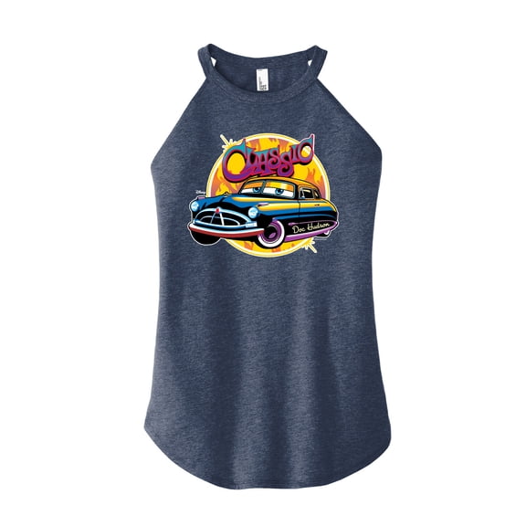Disney Cars - Classic Doc Hudson Car Show Ready - Juniors High Neck Tank Top