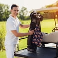 thumbnail image 6 of Easygdp Leopard Print Golf Towel 24x16in for Men and Women with Carabiner Clip for Easy Attachment, 6 of 8