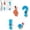 1Set, variant on Punctuation Pals Magnetic Whiteboard Accents,4-Piece Set with Cartoon Exclamation Question Mark Period Comma Magnets,Fun Grammar Learning Tools for Classroom School Home,Language Arts Decor (1 Set)
