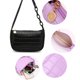 thumbnail image 2 of Bolso de mano clásico estilo retro de piel sintética con efecto cocodrilo para mujer, color negro, 2 of 5