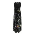 thumbnail image 4 of SMihono Robe Maxi Bohème d'Été pour Femmes Grande Taille Robe Longue Imprimée Sans Manches Col Rond Robe de Plage Robe d'Été, 4 of 5