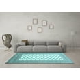 thumbnail image 3 of Ahgly Company Indoor Square Persian Light Blue Traditional Area Rugs, 6' Square, 3 of 4