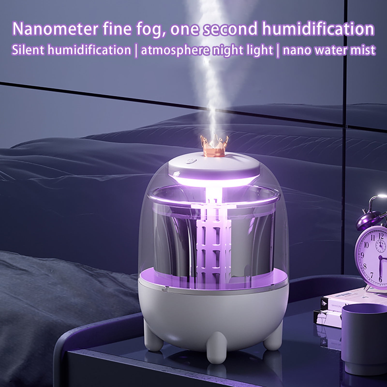 RAPOBRIX Ultrasonic Cool Mist Humidifier - Creative Quiet Portable Desktop USB with Color Lights for Home/Baby