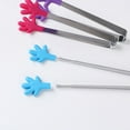 thumbnail image 4 of Mini pinzas premium de acero inoxidable, utensilios de cocina (verdes), 4 of 5