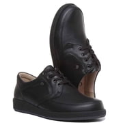Finn Comfort Edmonton Mens Lace Up Comfort Shoes In Black Size 7.5