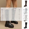 thumbnail image 3 of hopeusnice Back Zipper Knee High Boot Round Toe Sole Chunky Heel Winter Warm Boot Black 36, 3 of 9