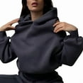 thumbnail image 1 of Conjunto de 2 Piezas para Mujer: Sudadera con Capucha de Gran Tamaño, Pantalones Deportivos Y2K, Ropa de Otoño Gris XXXL, 1 of 6