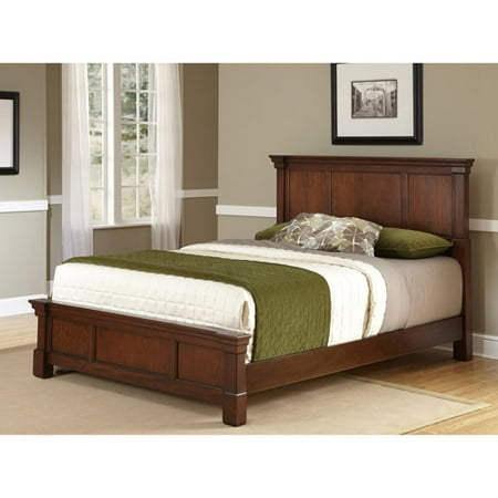Home Styles The Aspen Collection King Bed, Rustic Cherry/Black