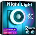 thumbnail image 2 of SHIBA-Motion Sensor Night Light Azure Blue, 2 Pack Night Lights Plug into Wall, Auto On/Off Motion Activation Nightlight, Energy-Saving 0.6W LED Blue Night Light, Ideal for Kids, Bedroom, Bathroom, 2 of 4