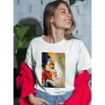 thumbnail image 2 of Pastell Woman's Watercolor Portrait T-Shirt Women -David Coleman Jr Designs, Female Large, 2 of 4