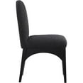 thumbnail image 4 of Pemberly Row Contemporary Black Boucle Fabric Dining Side Chair, 4 of 9
