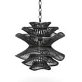 thumbnail image 3 of Salma Large Rattan Lampshade Black and Natural, 3 of 5