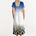 thumbnail image 4 of Fankiway Robe Longue Imprimée à Manches Courtes Col Rond Ample Grande Taille pour Femmes Rondes Robes de Printemps pour Femmes 7115, 4 of 6