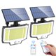 thumbnail image 1 of YOMYM Luz Solar de Exterior, 200 LED Luz Solar Exterior con Sensor de Movimiento 3 Modos, IP65 Impermeable Solar Luz LED Iluminaci&oacute;n Exterior con Control Remoto para Jard&iacute;n, Pati, 1 of 7