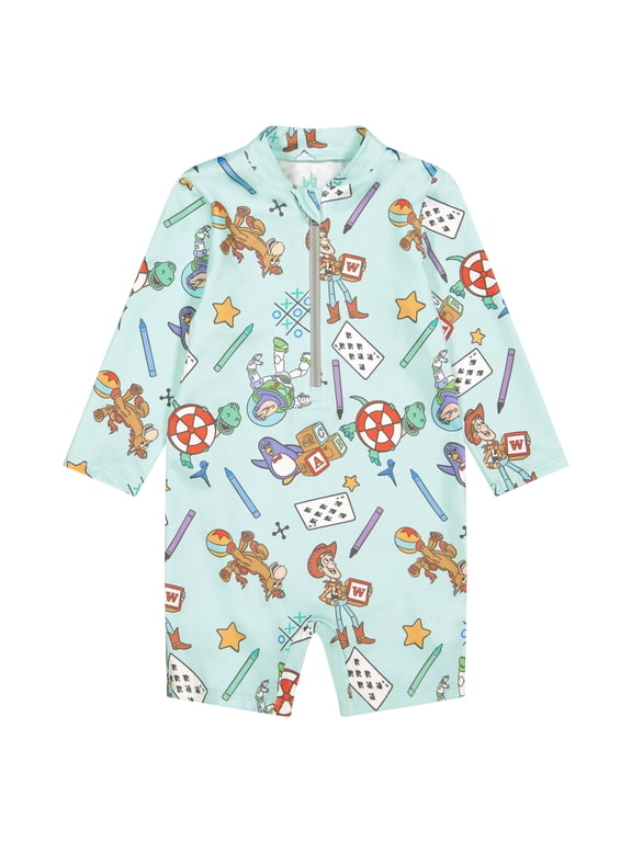 Character Baby Boy One- Piece Rash Guard Swimsuit, Sizes 0/3M- 24M