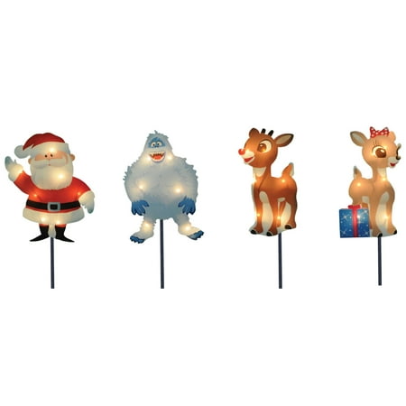 Rudolph The Red Nosed Reindeer Christmas 4ct Prelit Pathway Marker