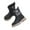 Black, variant on HAOTAGS Girls Martin Boots, Solid Color Zipper Side-Zip Knee-High School Boots Wine 10 Little Kids