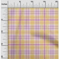 thumbnail image 2 of oneOone Rayon Medium Yellow Fabric Check Diy Clothing Quilting Fabric Print Fabric By Yard 56 Inch Wide, 2 of 4