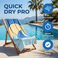 thumbnail image 4 of Unique Bargains Sand Free Soft Cartoon Beach Towel 2 Pack Navy Blue/Light Green 63"x31", 4 of 8