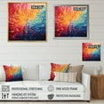 thumbnail image 4 of Designart "Vibrant Velocity Hardedge Art wall art" Abstract Floater Framed Canvas Print, 4 of 7