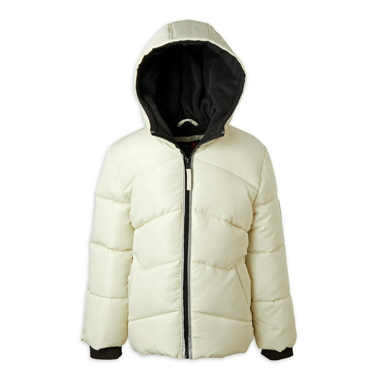 Pink Platinum Girls Hooded Reflective Trim Winter Puffer Coat Sizes 4 16 Walmart