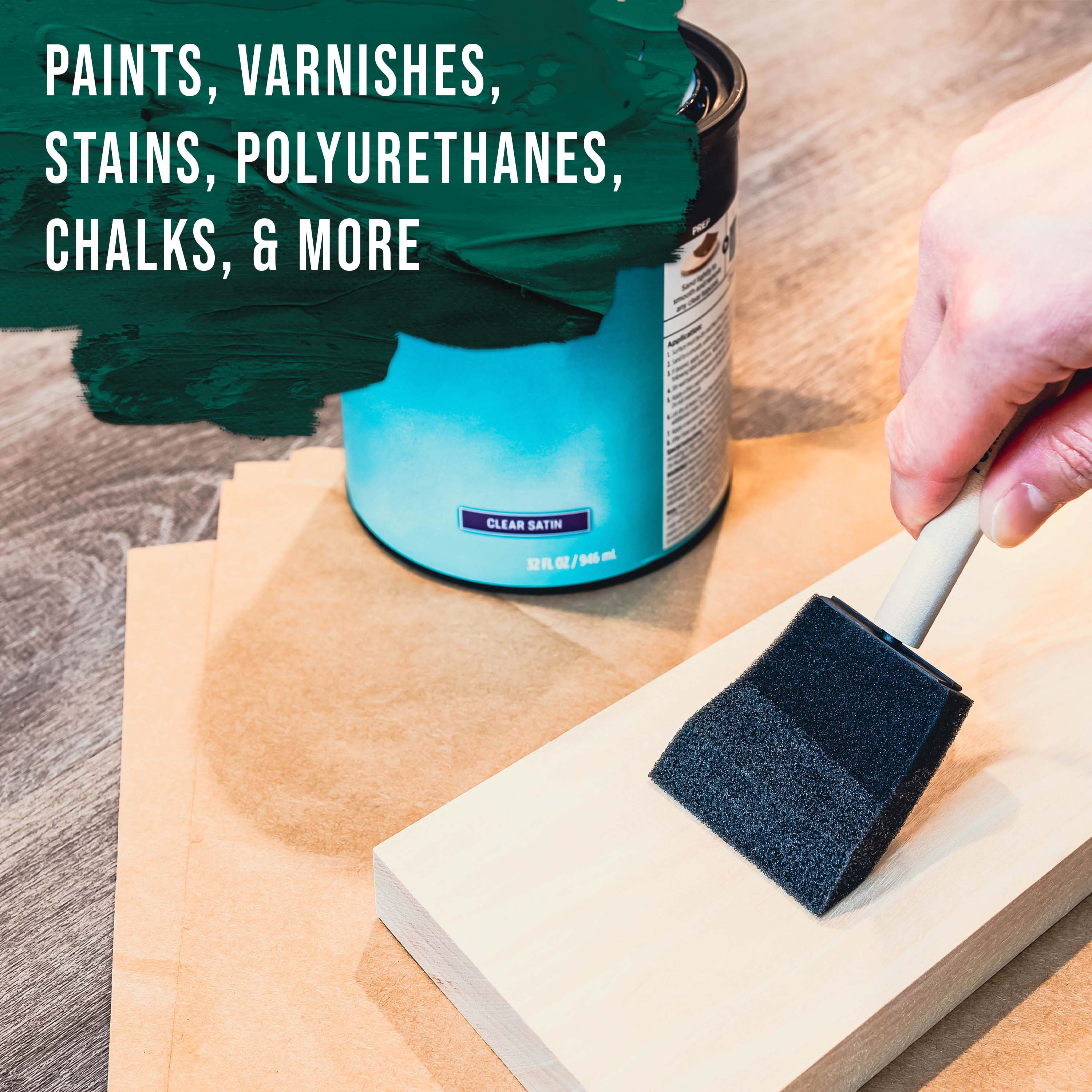 U.S. Art Supply 2 inch Foam Sponge Wood Handle Paint Brush Set (Full Case of 480 Brushes) - Lightweight, Durable and Great
