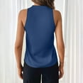 thumbnail image 5 of Ktyne Blue Shell Top Women Under Blazer Professional Sleeveless Blouse To Wear Under Blazers V Neck Vest Summer Fashion Work Tops Navy M, 5 of 7