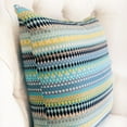 thumbnail image 3 of Plutus Lake Marsh Turquoise Yellow and Navy Pillow 16"L x16"W, 3 of 3