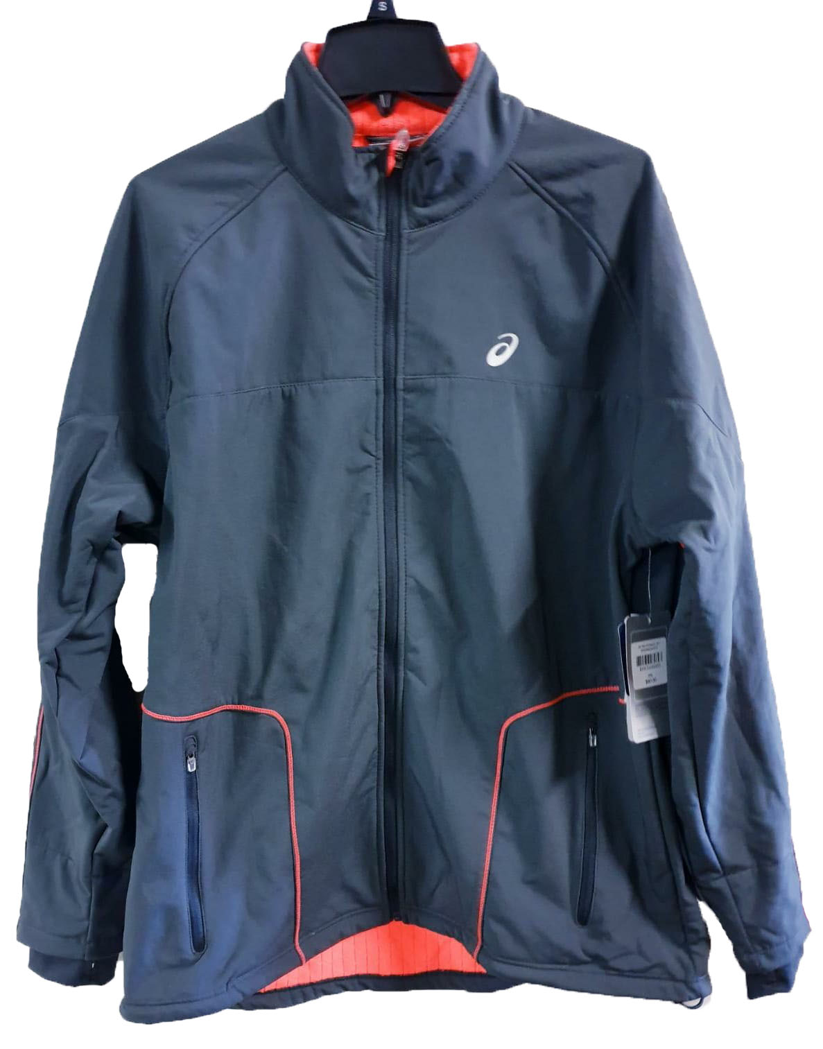 Asics Men's Ultra Waterproof Running Jacket with Reflector Strip, Dark Grey, Medium - image 2 of 6