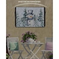 thumbnail image 6 of Outdoor TV Cover 40 to 43 Inch Weatherproof, Blue Christmas Snowman Red Bird Waterproof TV Screen Protector for Outside Decor with Zipper and Pocket 40"L x 25"H , Winter Snowy Pine Forests, 6 of 7