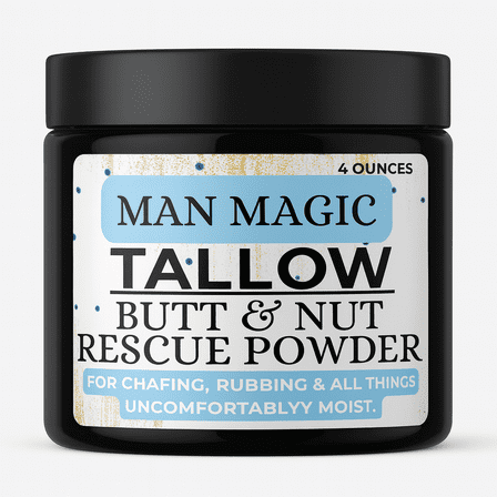 Man Magic: Butt & Nut Powder- The Dry, Silky, Stay-Fresh Superhero-For Chafing, Rubbing & All Things Uncomfortably Moist.