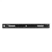 15PK Westcott KleenEarth Recycled Ruler, Black, 12" (792040)