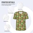 thumbnail image 3 of Uemuo Fruits 1 Print Mens Polo Shirts Baseball T-shirt Performance Short Sleeve Golf Shirt Moisture Wicking Athletic Casual Collared T-Shirt-3X-Large, 3 of 7