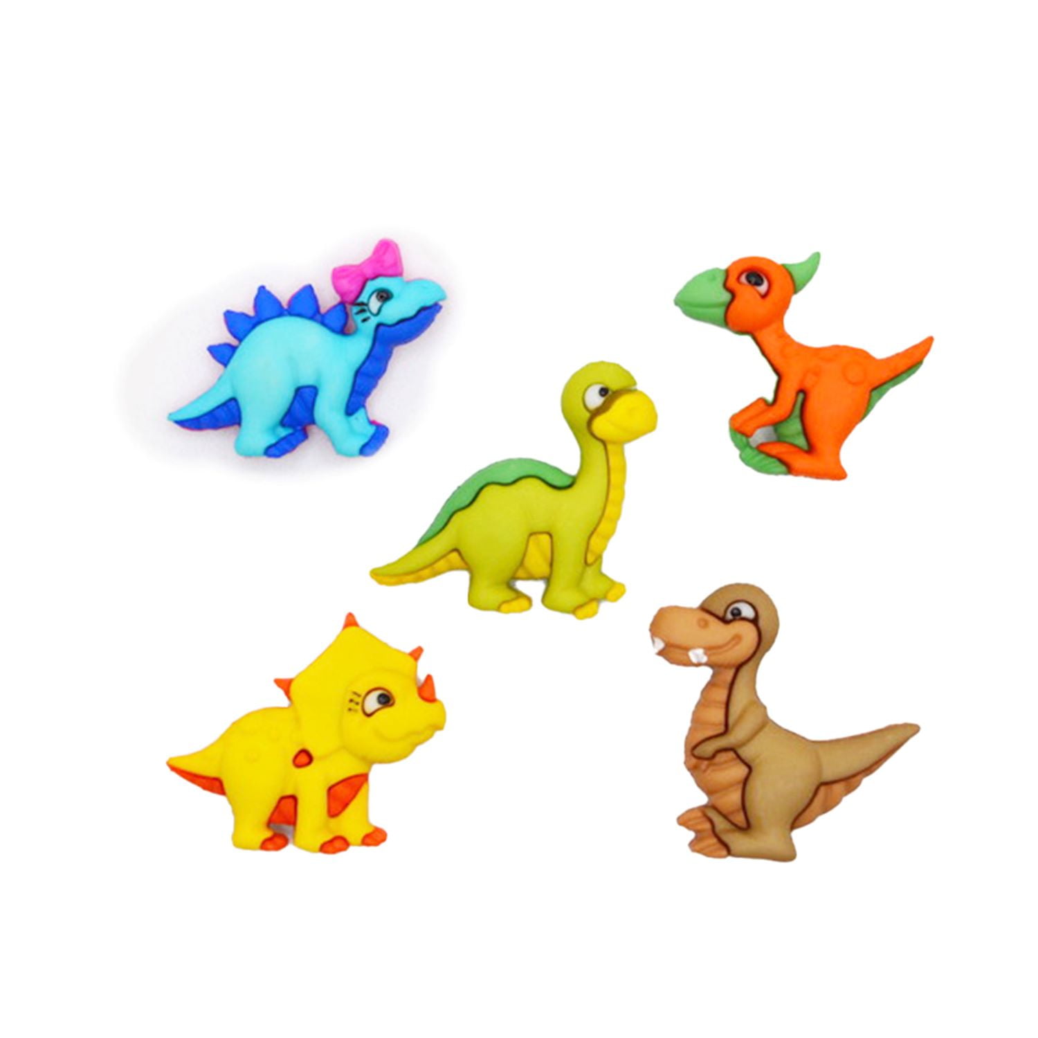 (2 pack) Dress It Up Buttons, Dinomite, 5 Piece