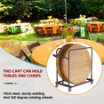 thumbnail image 3 of Heavy Duty Table and Chair Transport Cart with Adjustable Soft Grip Pads - Side Mount Chair Carrier with Secure Handle, 3 of 7