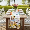 thumbnail image 4 of Table Runners 90 Inches Long Dress Scarves, Sunflowers Dog Farmhouse Coffee/Dining/Kitchen Table Runner for Living Room, Spring Watercolor Floral Stars Colorful Plaid 13x90 Inch, 4 of 9