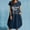 Navy, variant on Lilgiuy Summer Sales Women's Dress Fashion Women Casual Round Neck Print Plus Size Pocket Dress