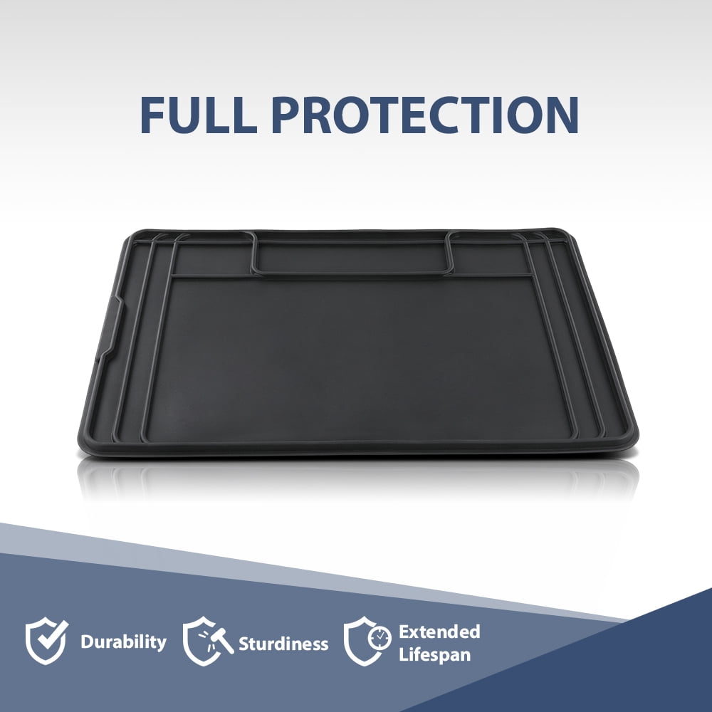 Under Sink Mat 28” x 19” Inches, Durable & Waterproof Kitchen Sink Liner, Non-Slip Pad for Bathroom & Cabinet Protection, Easy to Clean